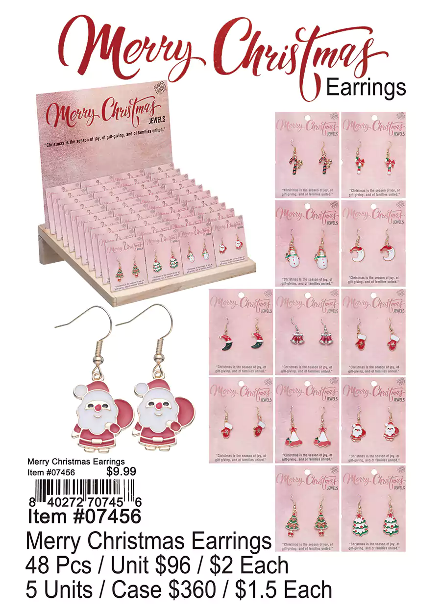 Merry Christmas Earrings Style 1